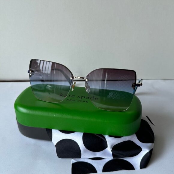 Kate Spade ARIELLA /G/S LKS 98 Gold Blue/Brown & Teal Gradient Lens Sunglasses - Picture 1 of 10